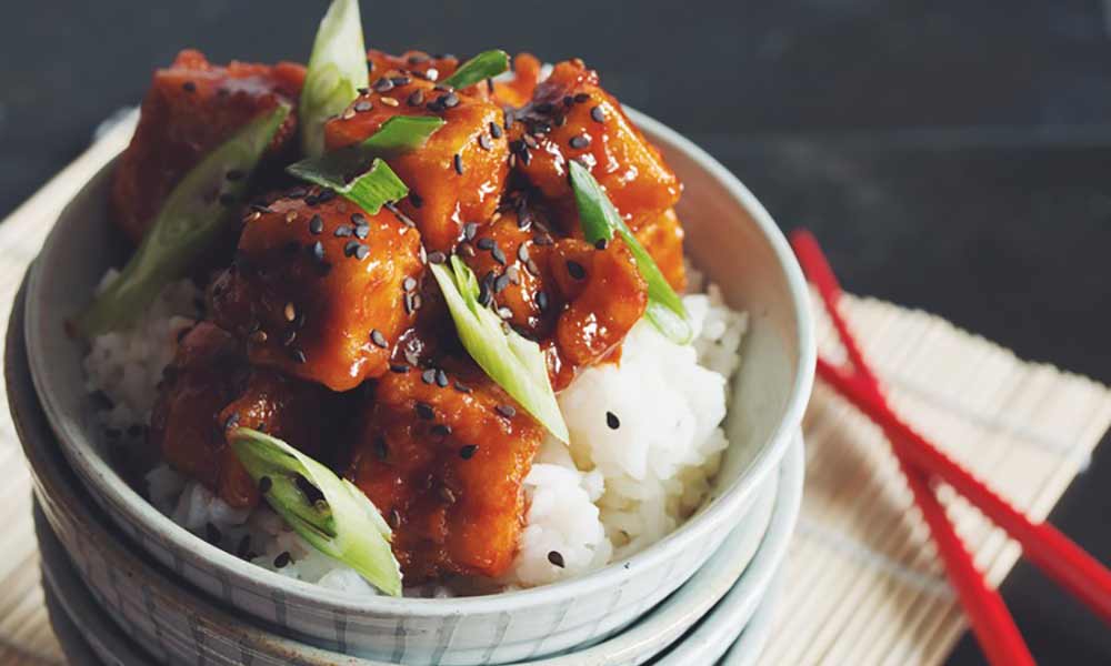 Crispy sweet and sour tofu (GF)