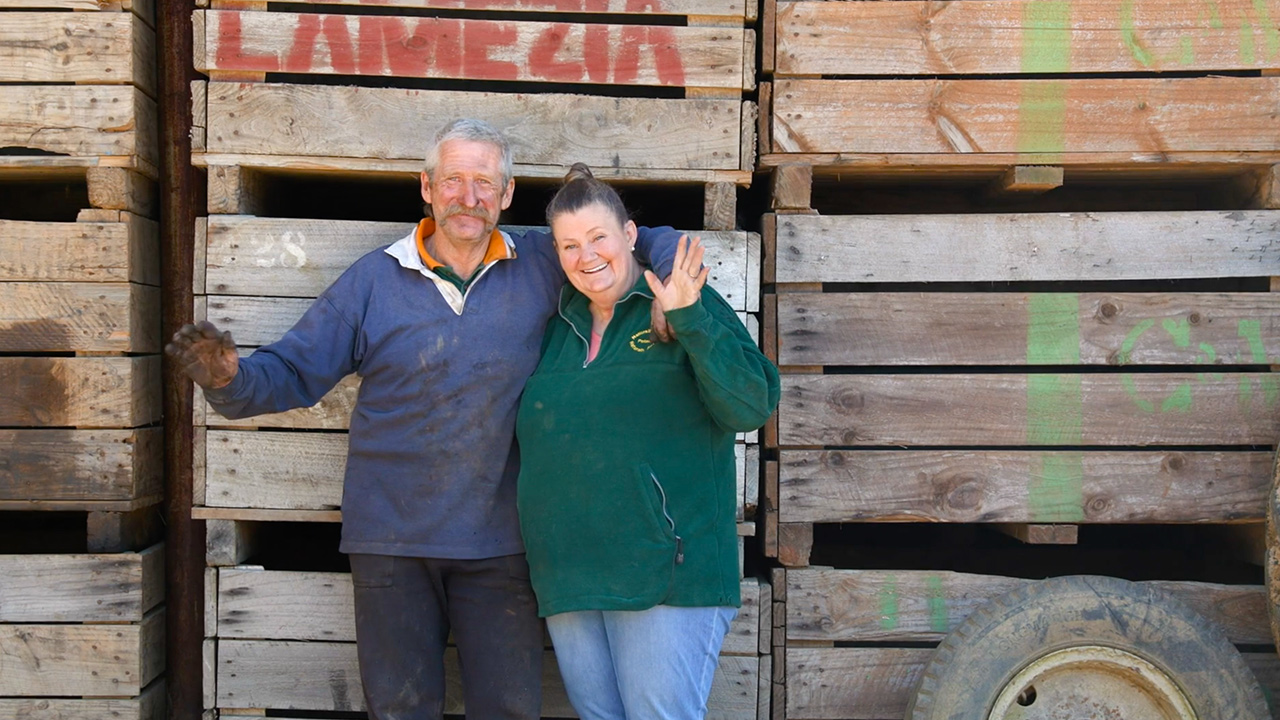 Joy and Lester Price, organic potato growers in NSW
